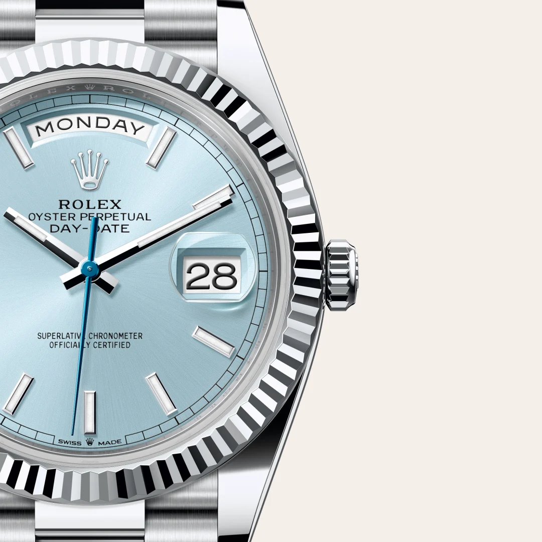 rolex Day-Date in Platinum, M228236-0018 - bromberg's