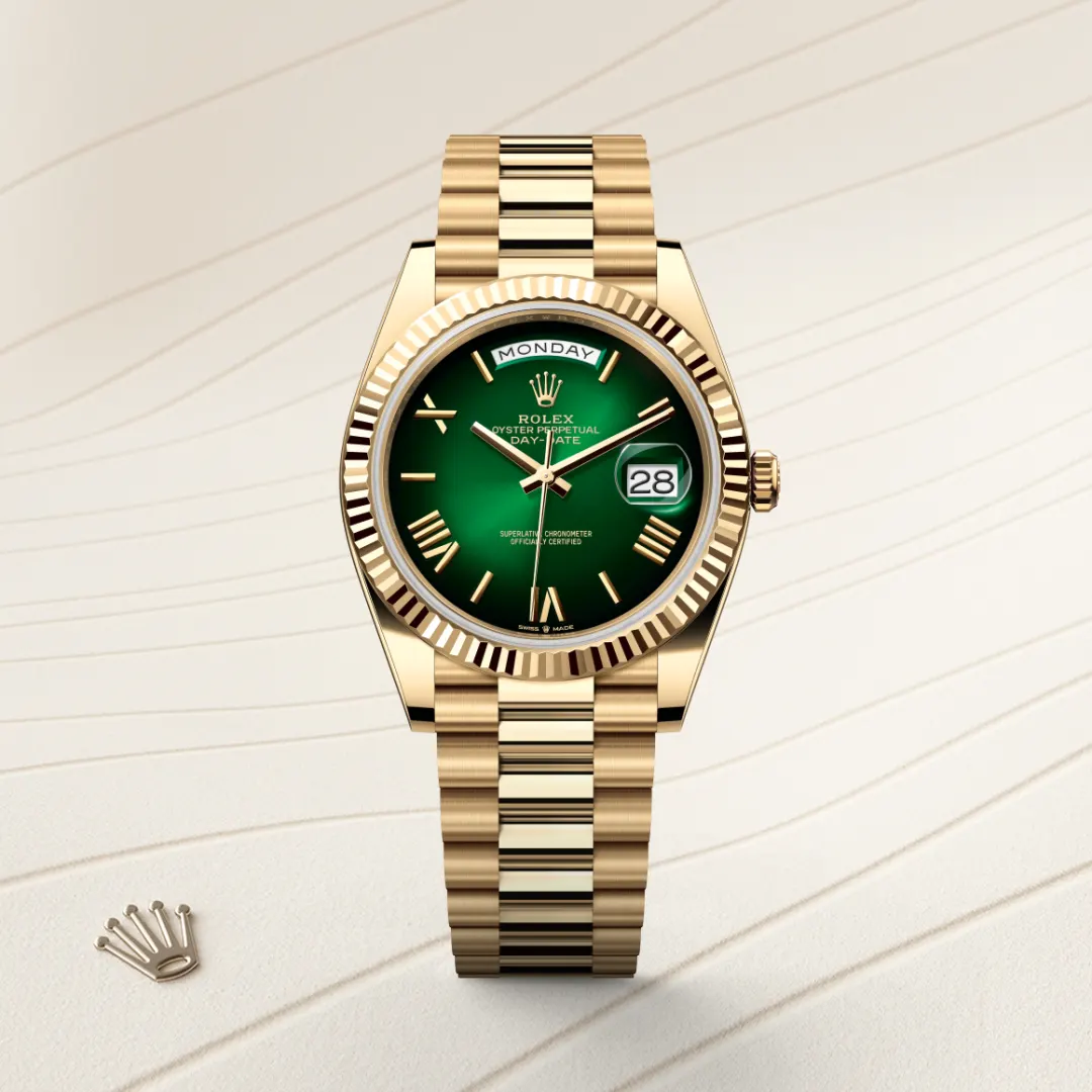 rolex Day-Date in 18 kt yellow gold, M228238-0069 - bromberg's
