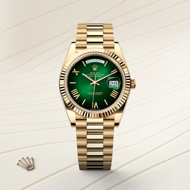 rolex Day-Date in 18 kt yellow gold, M228238-0069 - bromberg's