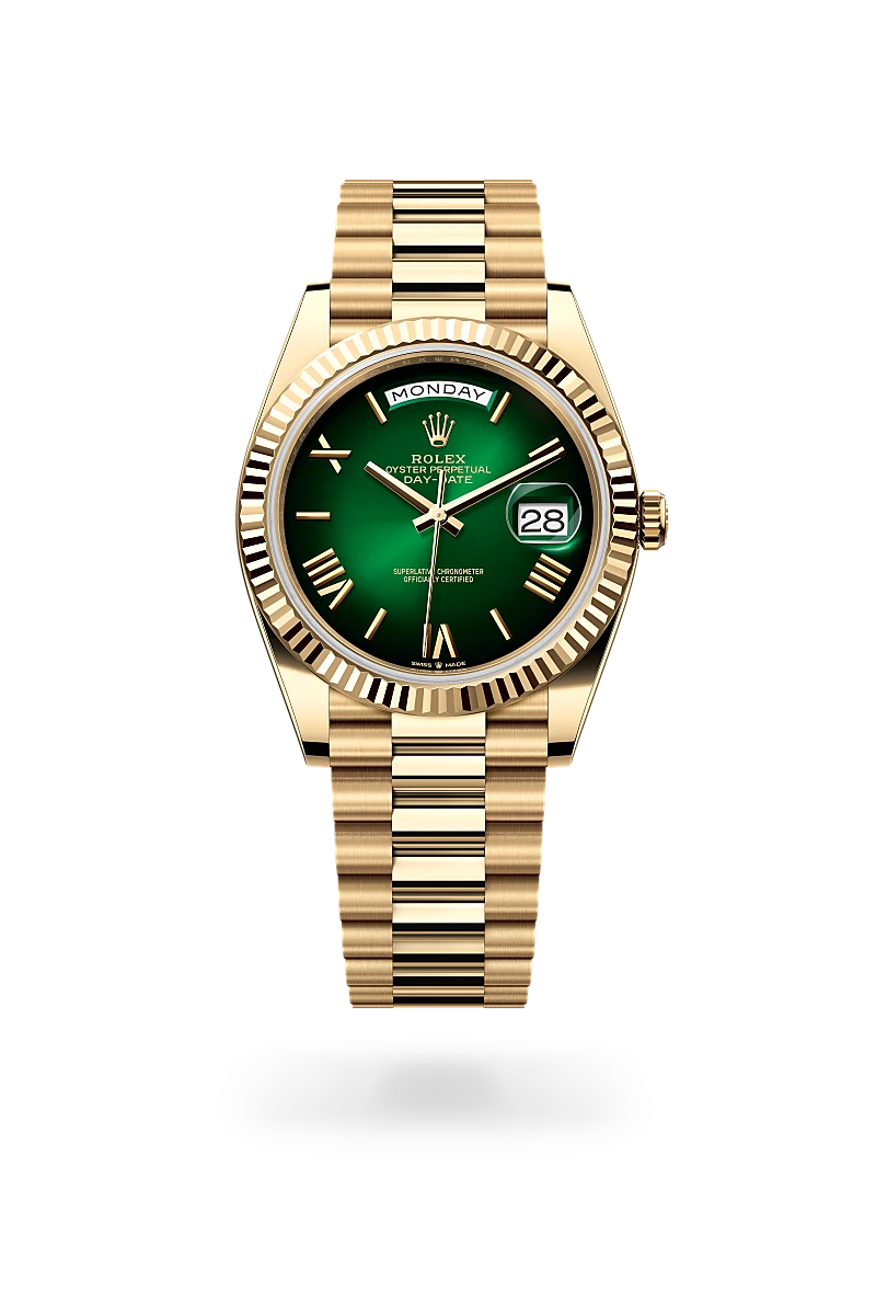 rolex Day-Date in 18 kt yellow gold, M228238-0069 - bromberg's