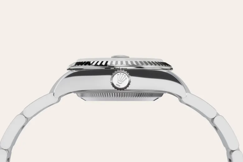 rolex Lady-Datejust in White Rolesor - combination of Oystersteel and white gold, M279174-0020 - bromberg's