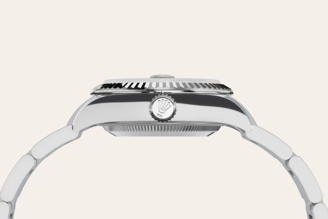 rolex Lady-Datejust in White Rolesor - combination of Oystersteel and white gold, M279174-0020 - bromberg's
