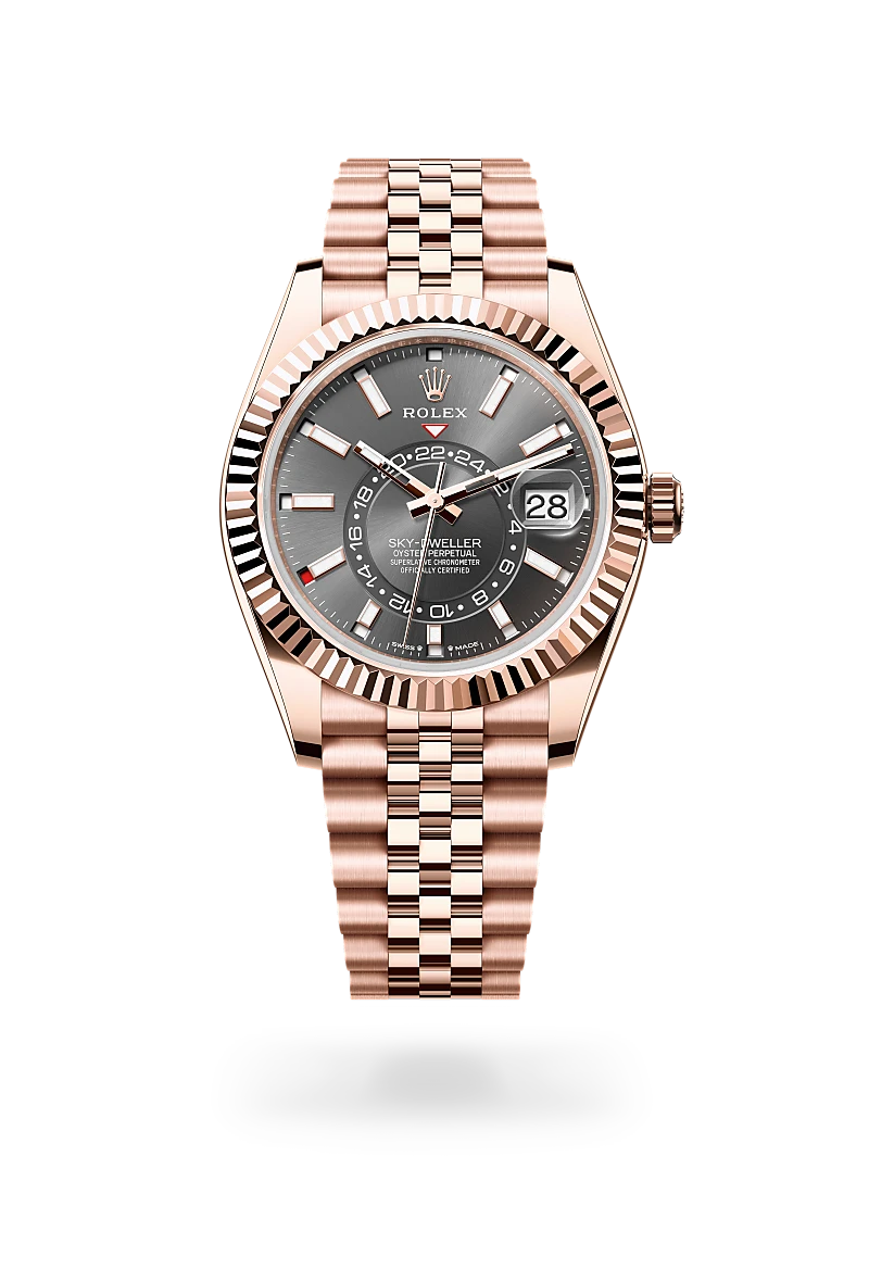 rolex Sky-Dweller in 18 kt Everose gold, M336935-0008 - bromberg's