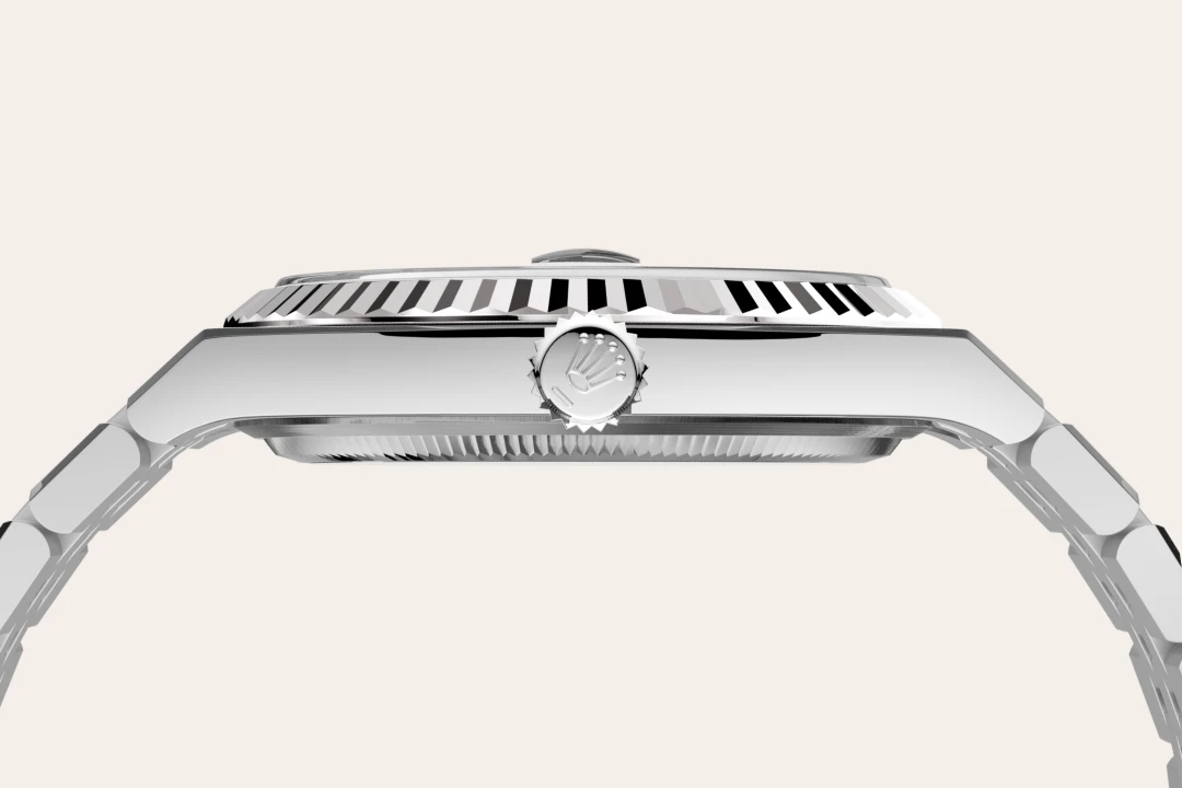 rolex Land-Dweller in White Rolesor - combination of Oystersteel and white gold, M127334-0001 - bromberg's