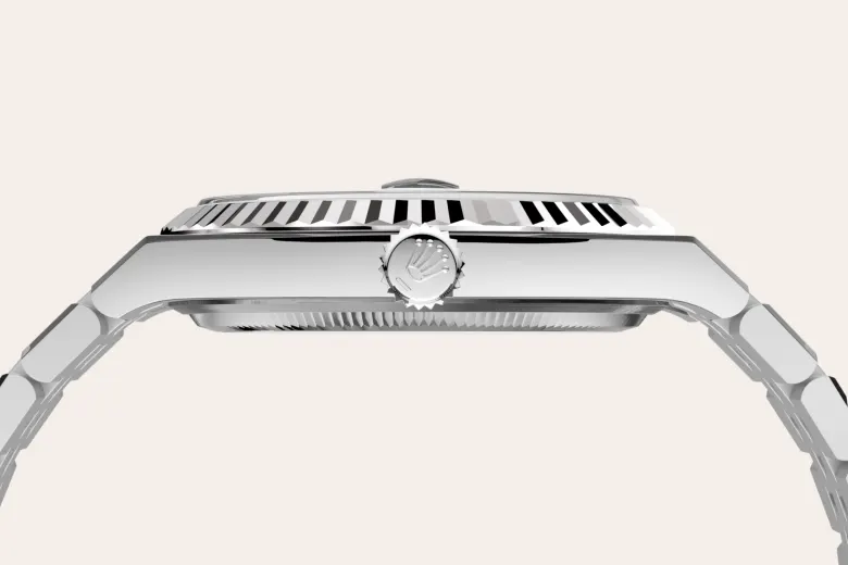 rolex Land-Dweller in White Rolesor - combination of Oystersteel and white gold, M127334-0001 - bromberg's