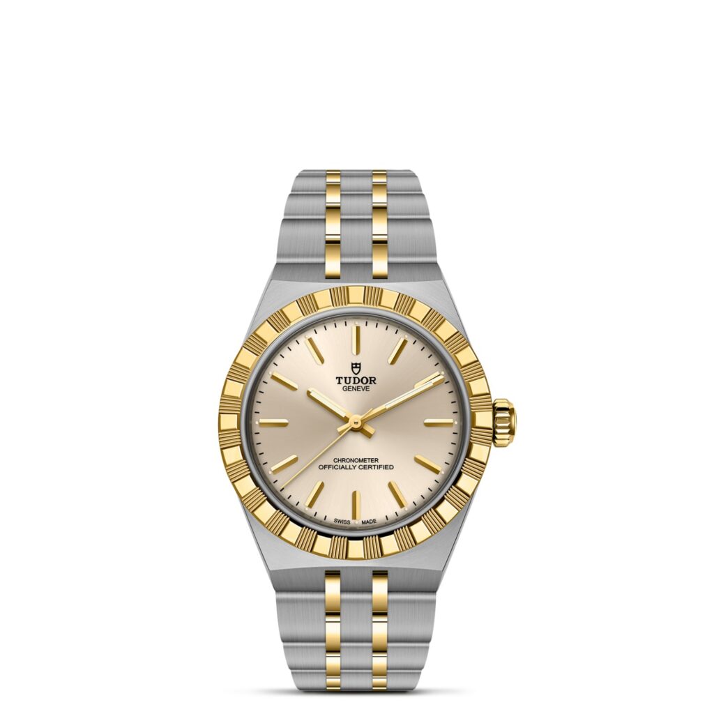 TUDOR Royal 30mm stainless steel and yellow gold case, with polished and satin finish - M2830A1A3-0003 at Bromberg's