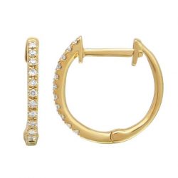 Bromberg's Signature Collection Small Diamond Hoop Earrings