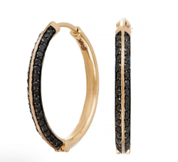 Sethi Couture Sareena Black Diamond Hoop Earrings