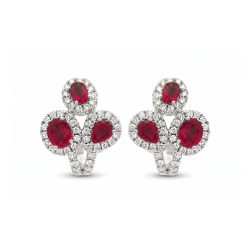 Bromberg's Signature Collection Ruby And Diamond Earrings