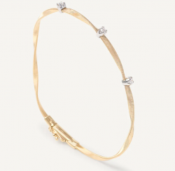 Marco Bicego Marrakech Gold Coil Bangle With Diamond Stations