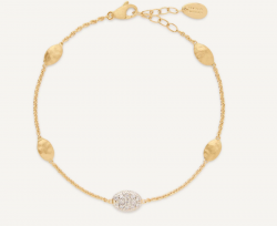 Marco Bicego Siviglia Gold Diamond Bean Bracelet