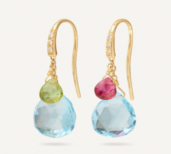 Marco Bicego Paradise Gold Gemstone Earrings With Diamonds