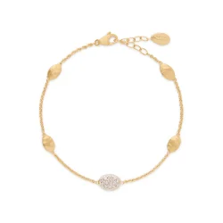 Marco Bicego Siviglia Gold Diamond Bean Bracelet
