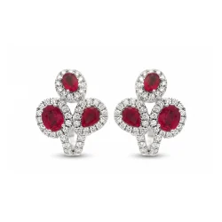 Bromberg's Signature Collection Ruby And Diamond Earrings